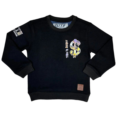 Elite- Kids- Sweatshirt - Time is Money - Black