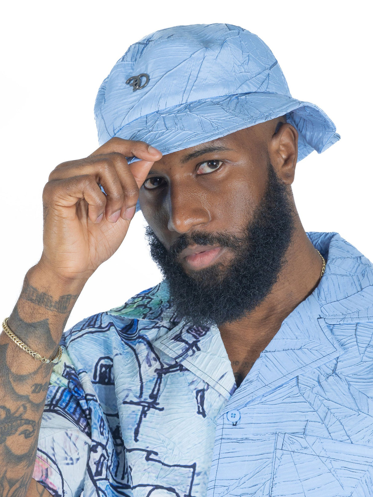 Makobi F004 Monico Nylon Bucket Hat - Blue