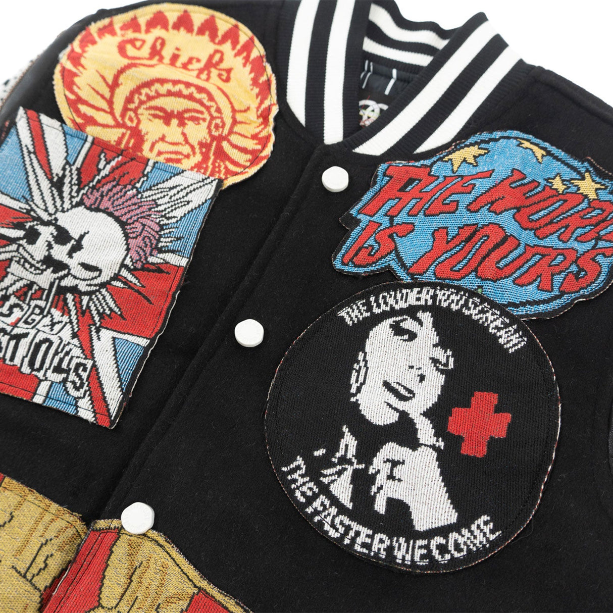 Frost Original F1005 Love Scars Varsity Jacket - Black