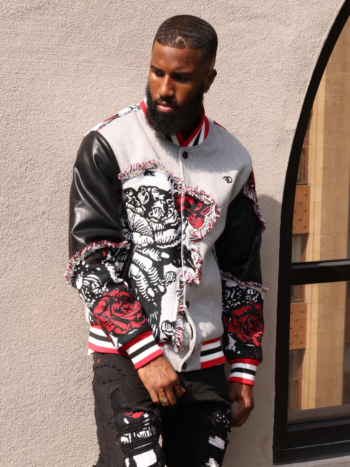 Frost Original F1034 Cashay Varsity Jacket - Gray