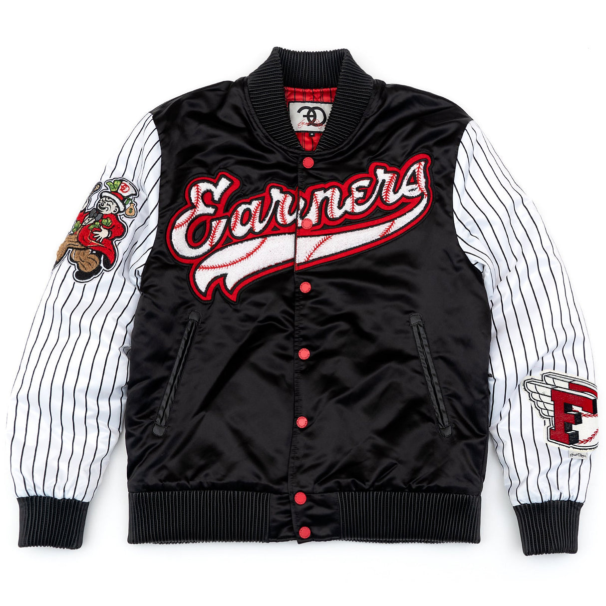 Frost Original F1047 Earners League Satin Varsity Jacket - Black