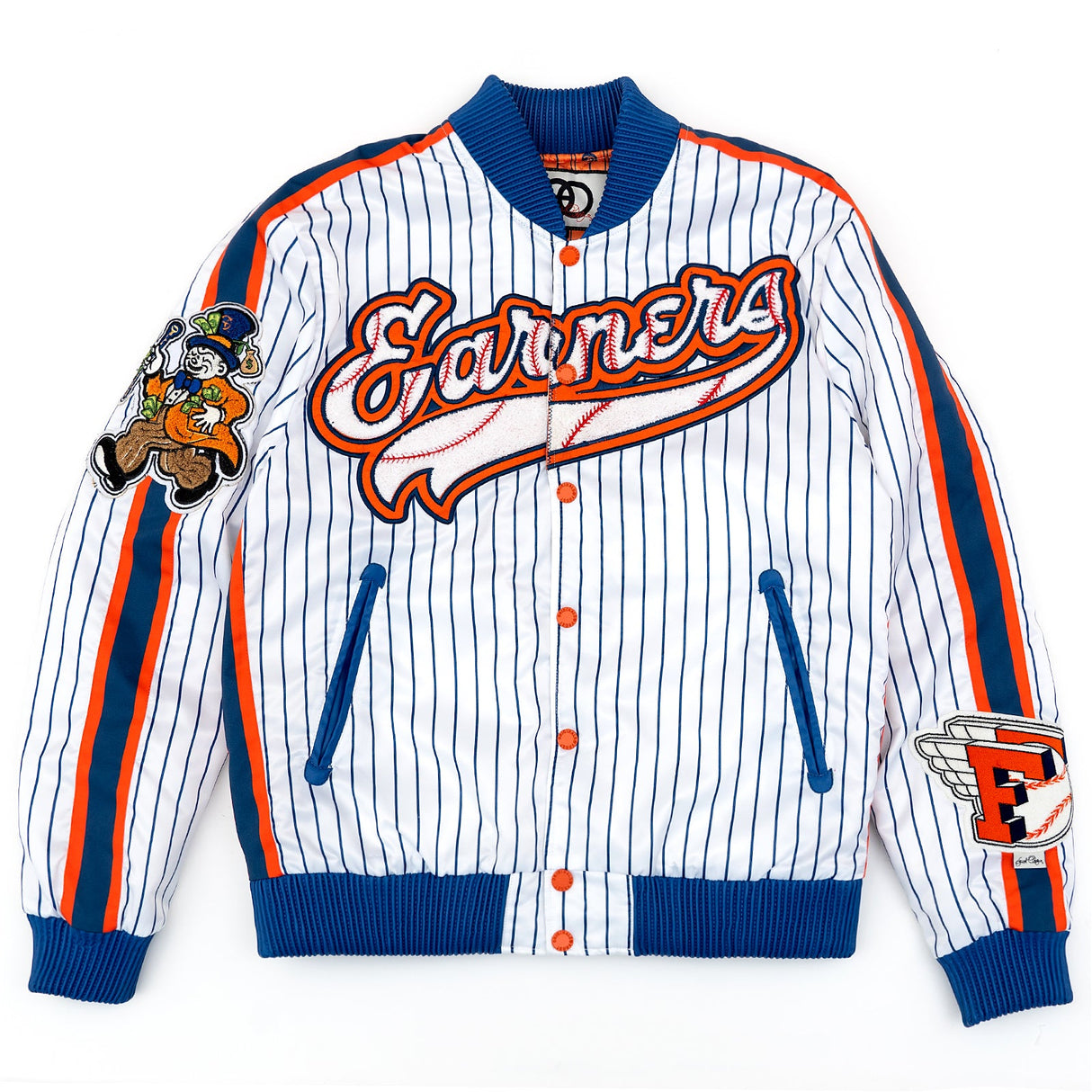 Frost Original F1047 Earners League Satin Varsity Jacket - White