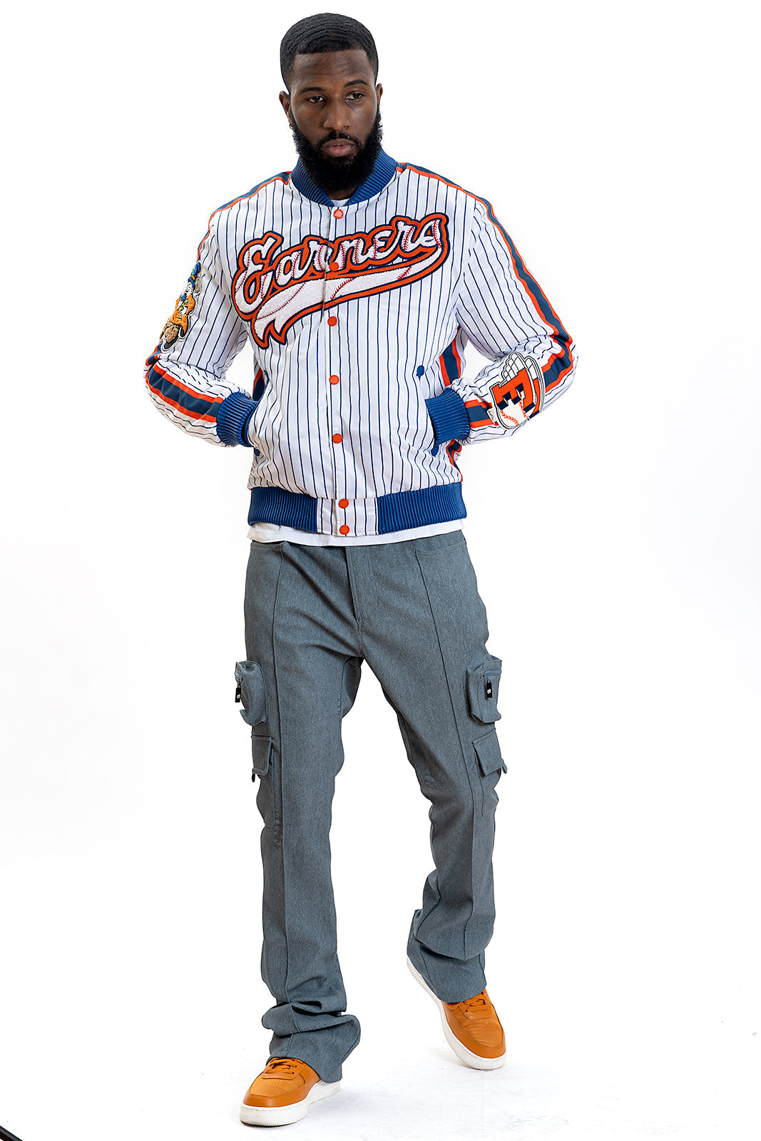 Frost Original F1047 Earners League Satin Varsity Jacket - White