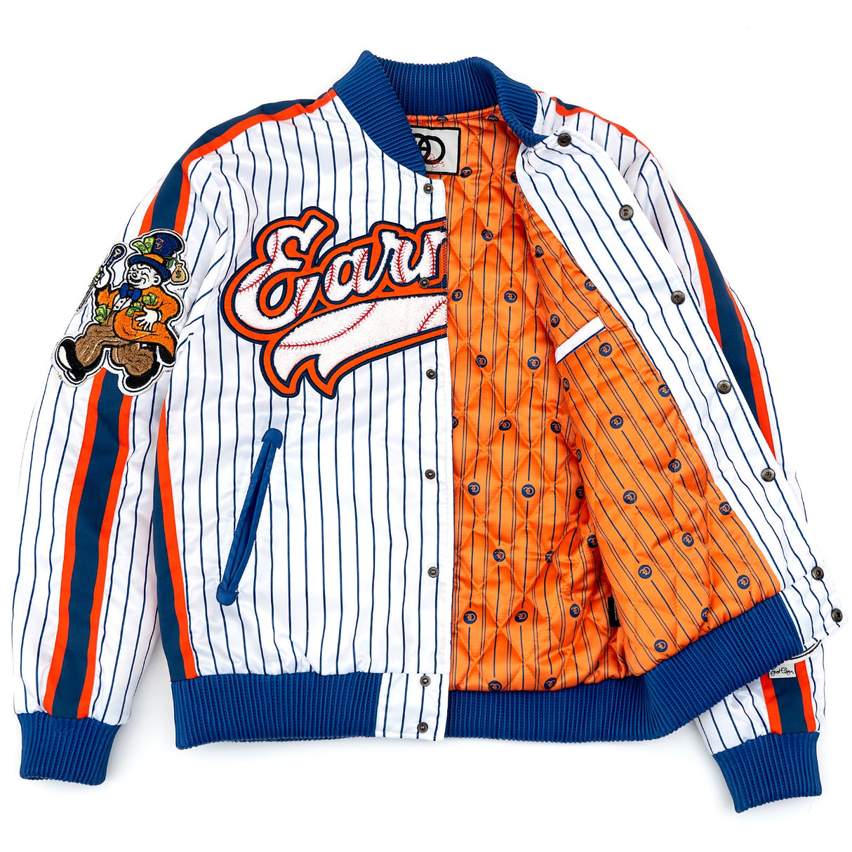 Frost Original F1047 Earners League Satin Varsity Jacket - White