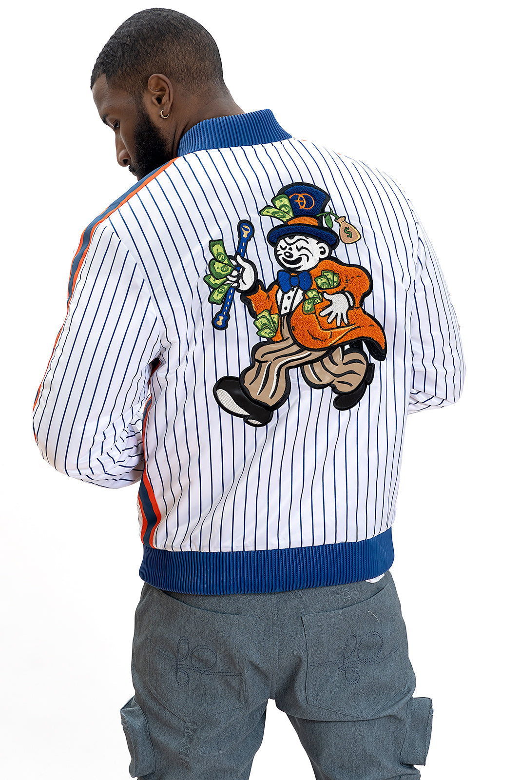 Frost Original F1047 Earners League Satin Varsity Jacket - White