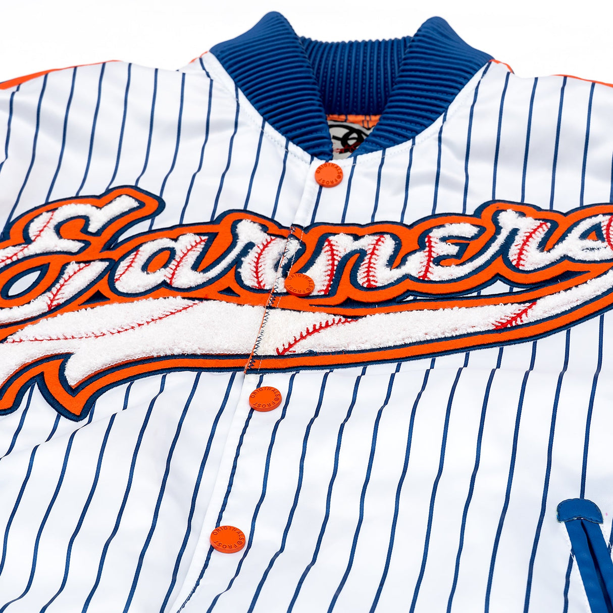 Frost Original F1047 Earners League Satin Varsity Jacket - White