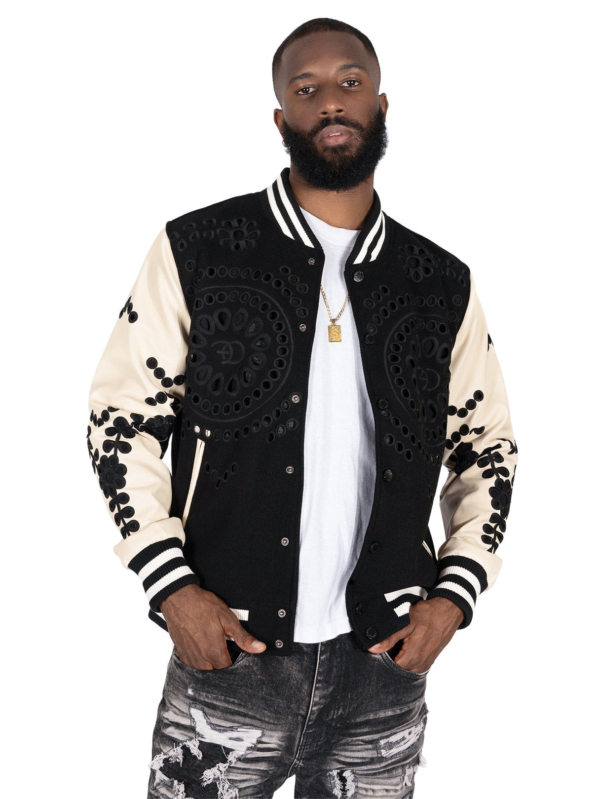 Frost Original F1060 Cashay Wool Varsity Jacket - Black