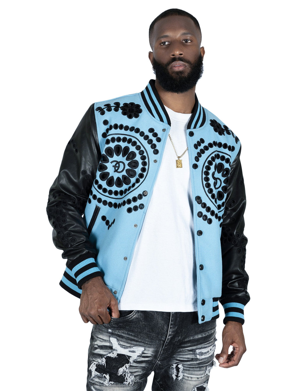 Frost Original F1060 Cashay Wool Varsity Jacket - Blue
