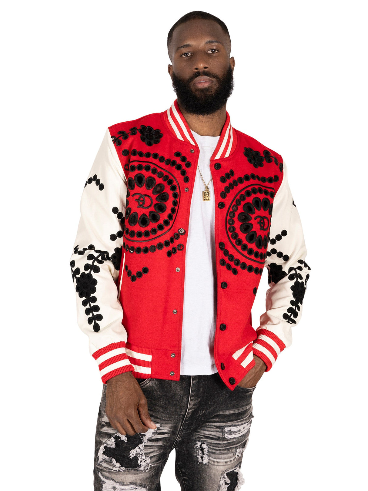 Frost Original F1060 Cashay Wool Varsity Jacket - Red
