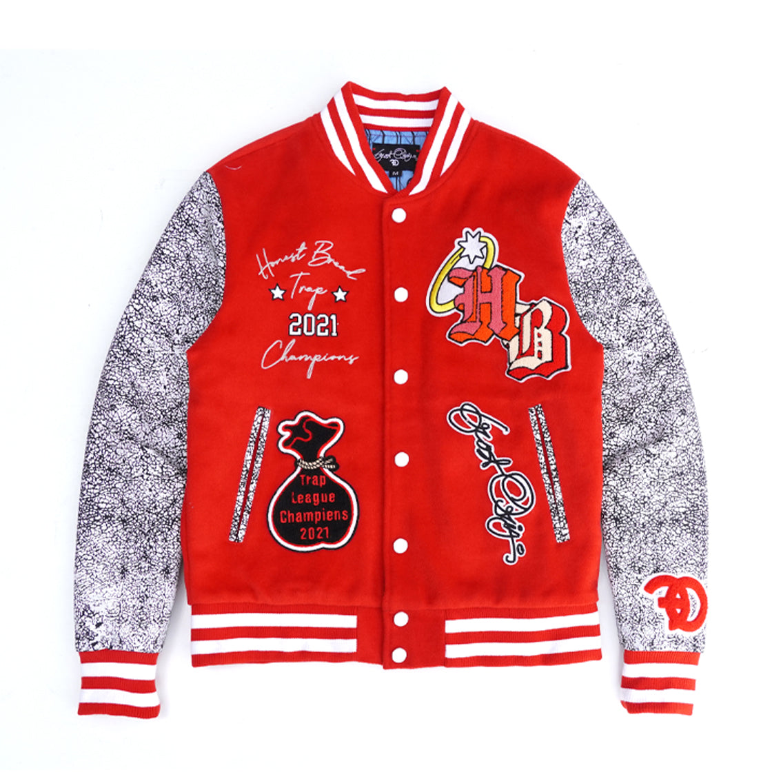 Frost Design F1080 Honest Bread Wool Varsity Jacket - Red
