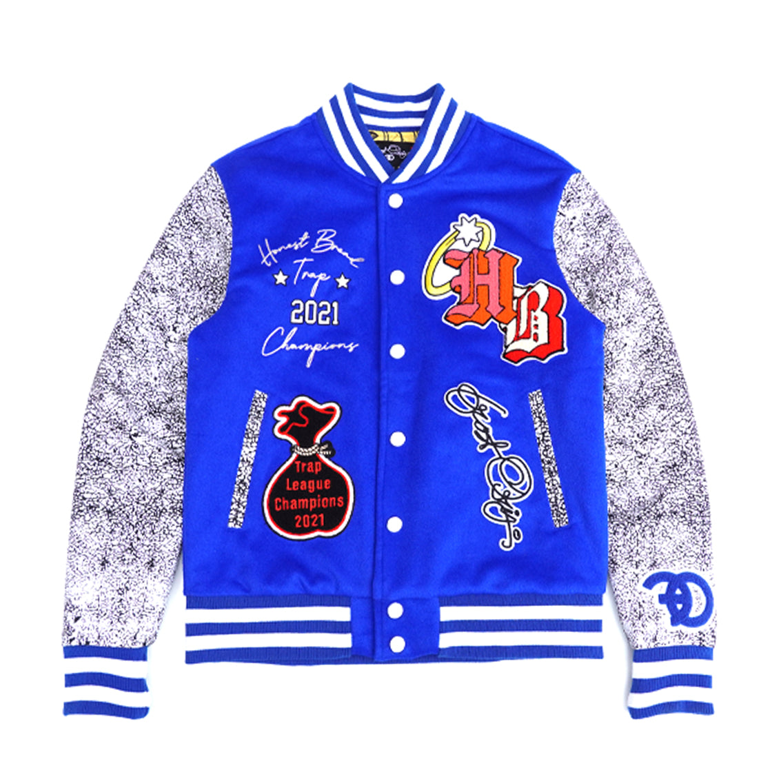 Frost Original F1080 Honest Bread Wool Varsity Jacket - Royal