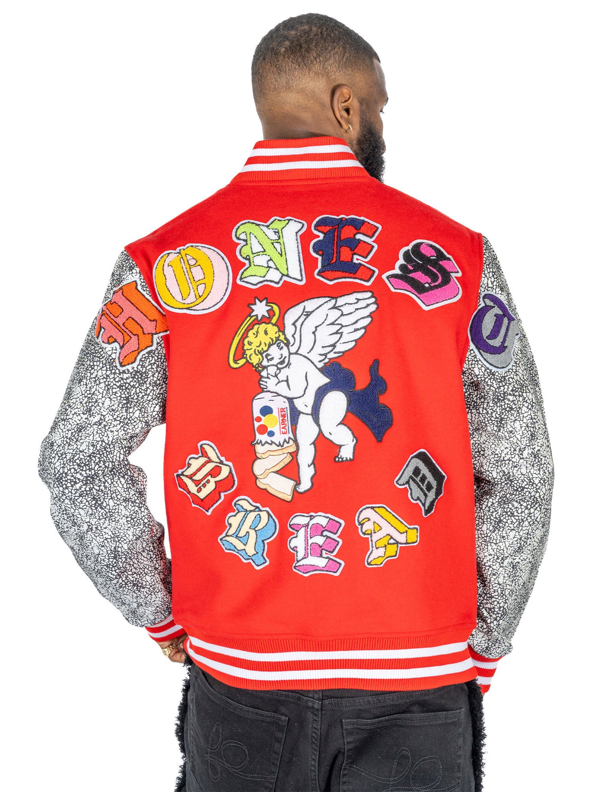 Frost Design F1080 Honest Bread Wool Varsity Jacket - Red