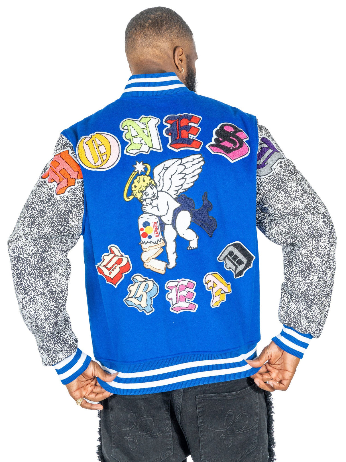 Frost Original F1080 Honest Bread Wool Varsity Jacket - Royal