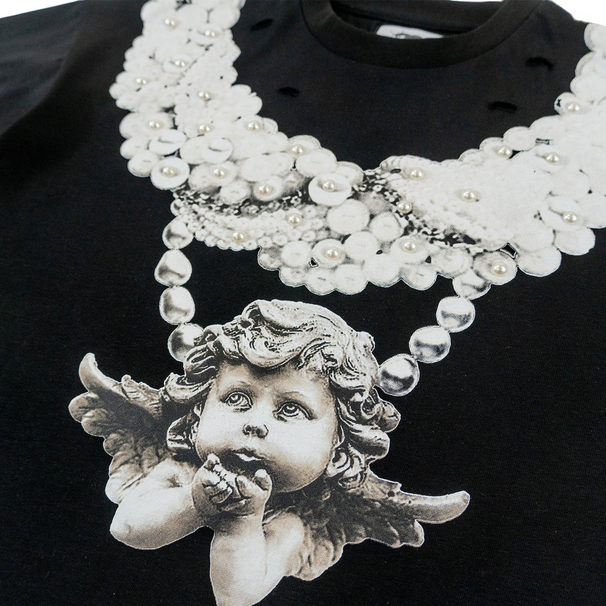 Frost Design F111 La Perla Vintage Crop Tee - Black