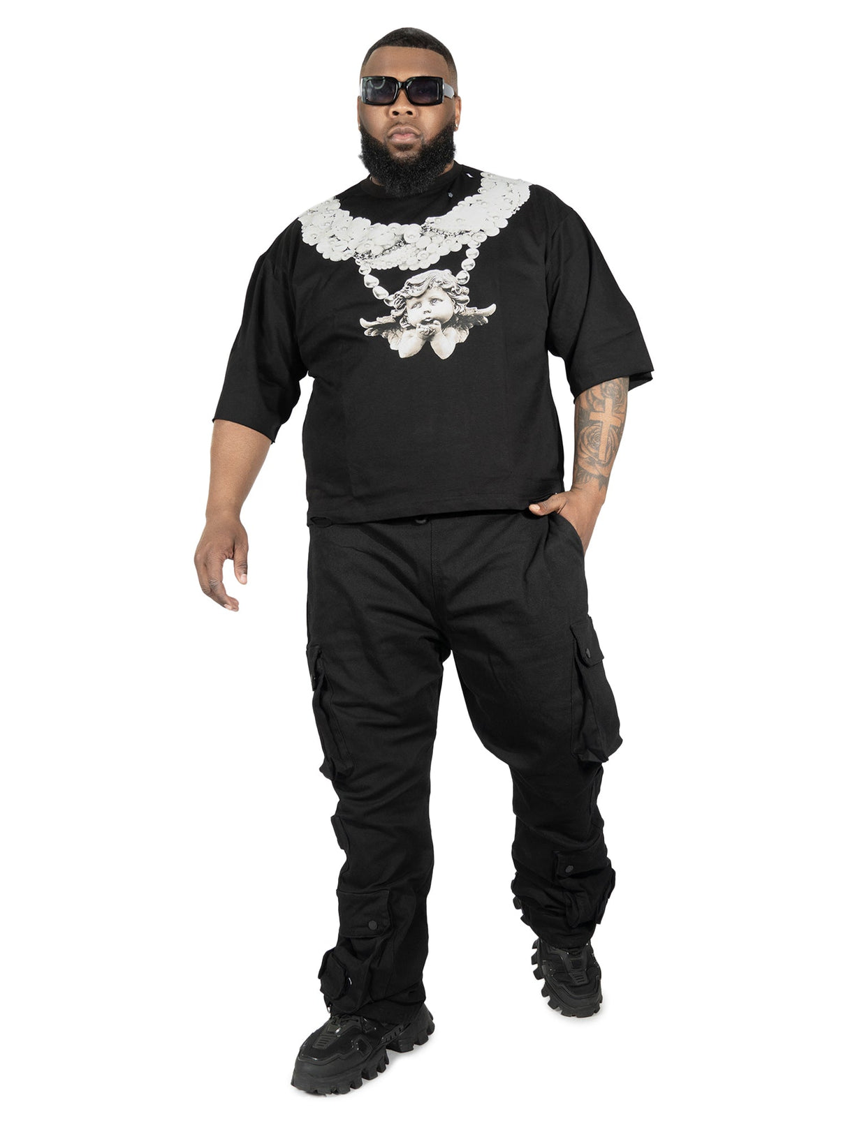 Frost Design F111 La Perla Vintage Crop Tee - Black