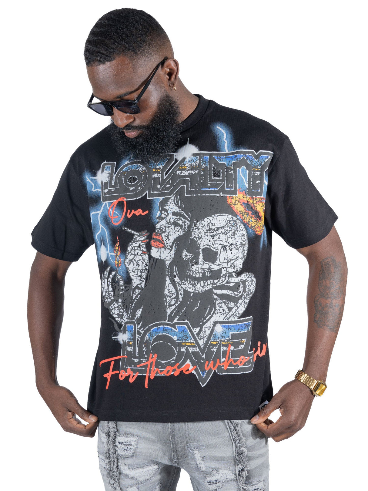 Frost Design F131 "LOYALTY" Oversized Heavyweight Tee - Black