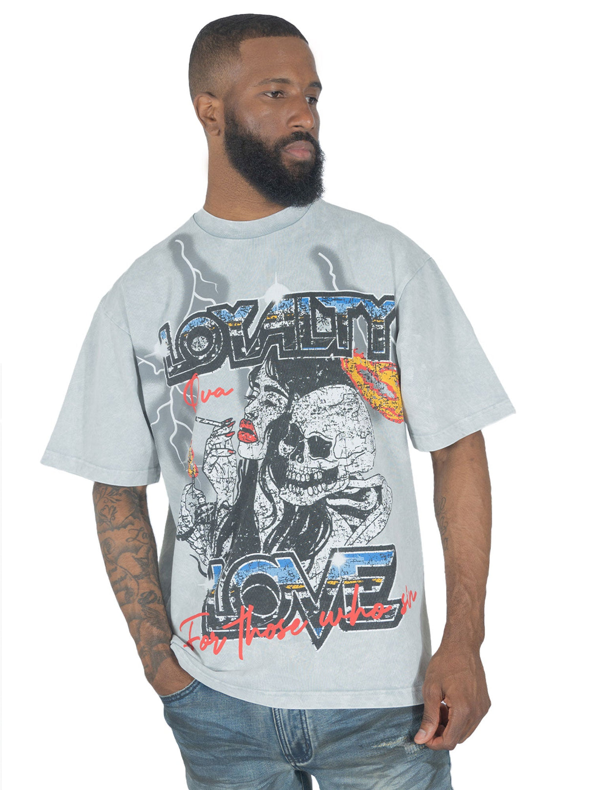Frost Design F131 "LOYALTY" Oversized Heavyweight Tee - White