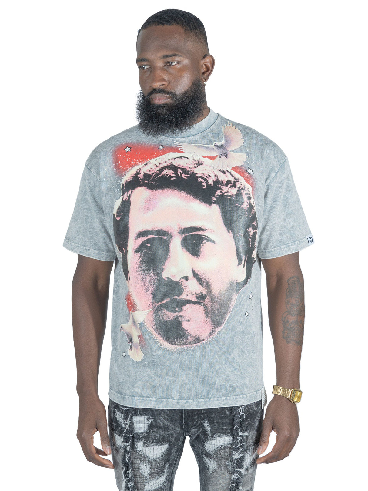 Frost Design F153 NARCO Oversized Heavyweight Tee - Gray