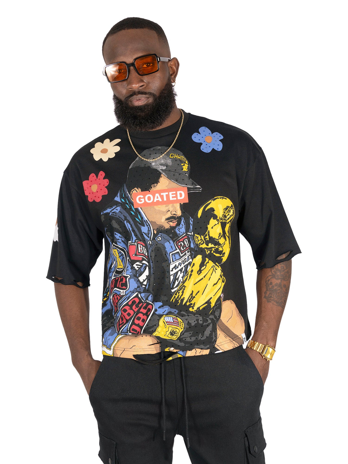 Makobi F154 GOAT Crop Tee - Black