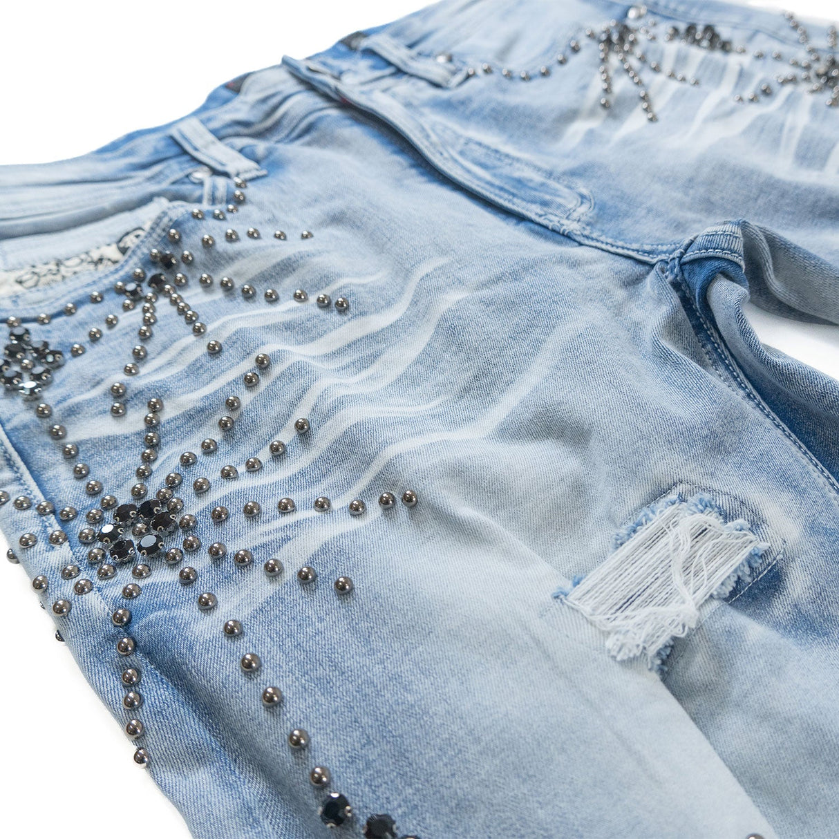 Frost Original F1735 Spider Stacked Jeans - Light Wash