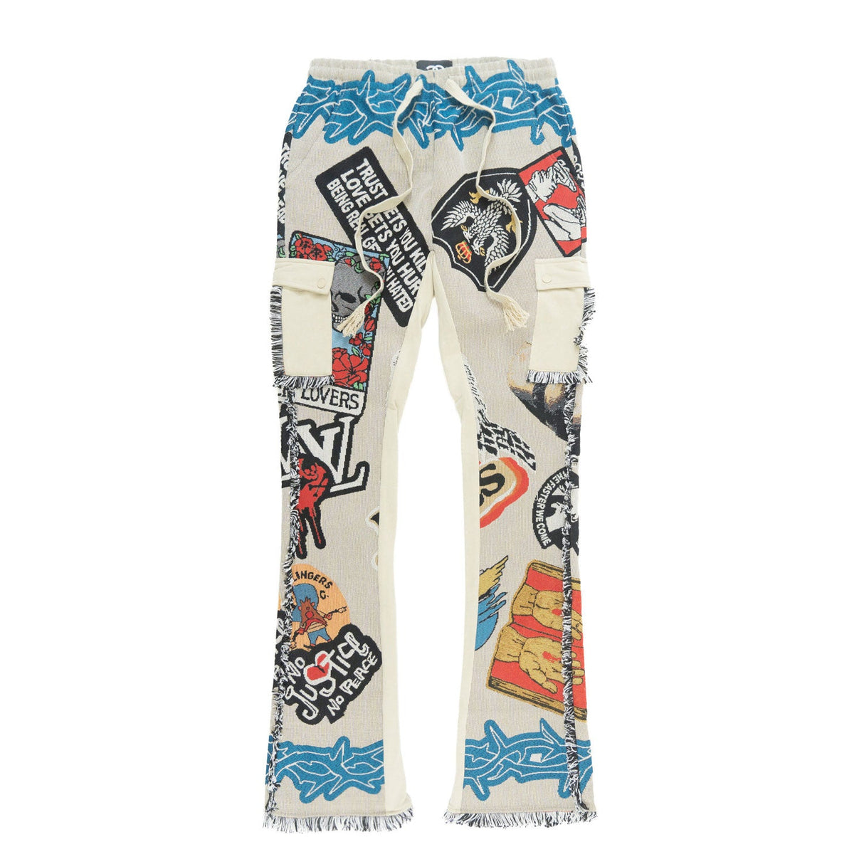 Frost Design F1755 Brave Heart Tapestry Stacked Pants - Oat