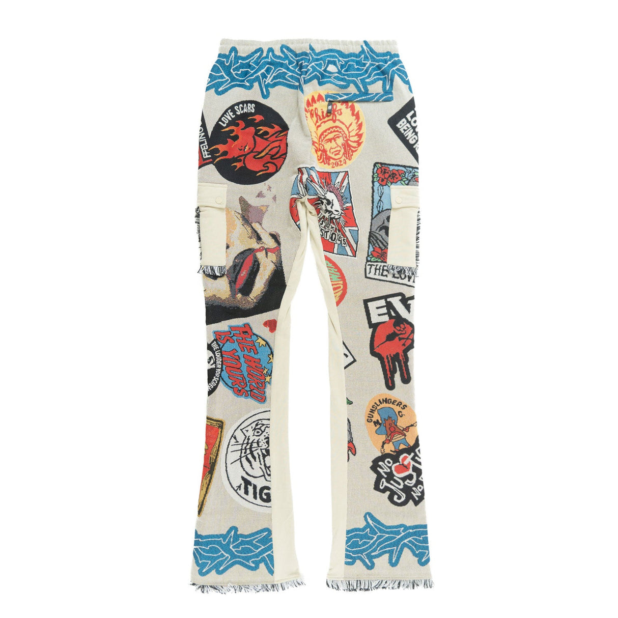 Frost Design F1755 Brave Heart Tapestry Stacked Pants - Oat