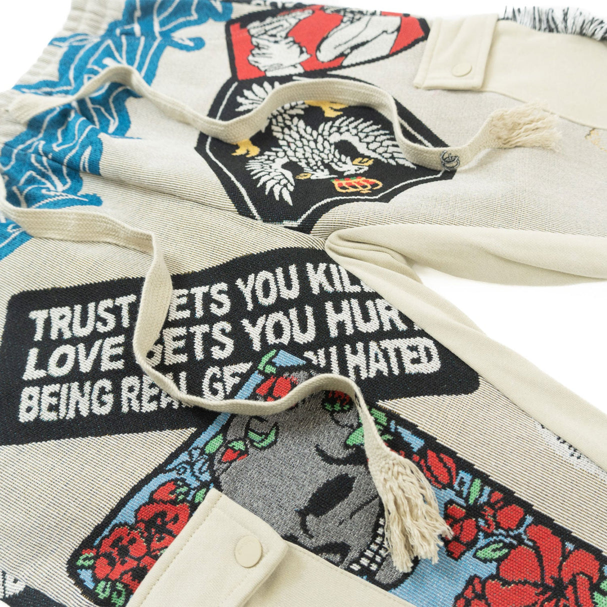 Frost Design F1755 Brave Heart Tapestry Stacked Pants - Oat