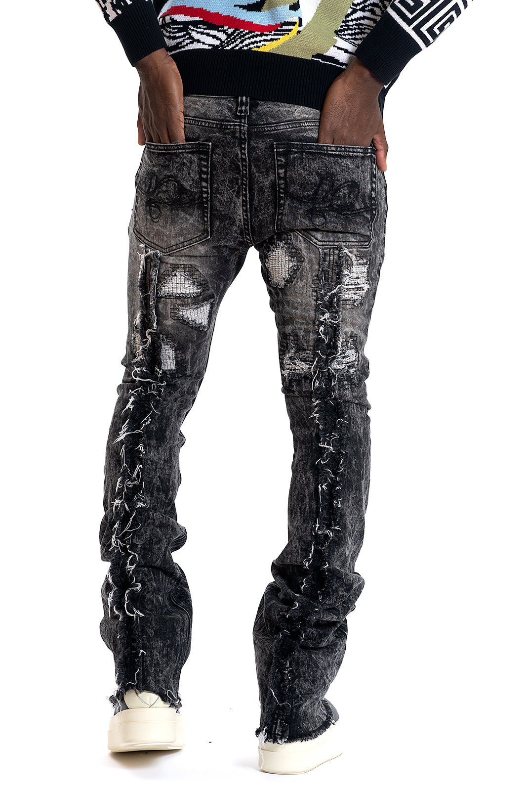 Frost Design F1774 Cashay Prime Stacked Jeans - Black