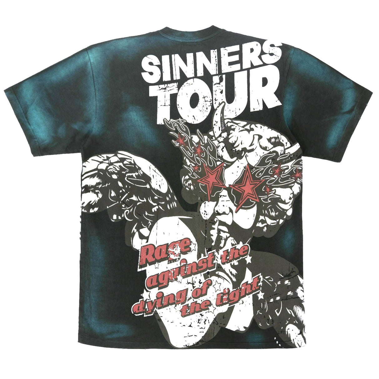 Frost Design F196 The Saint Acid Wash Oversized Box Tee - Black