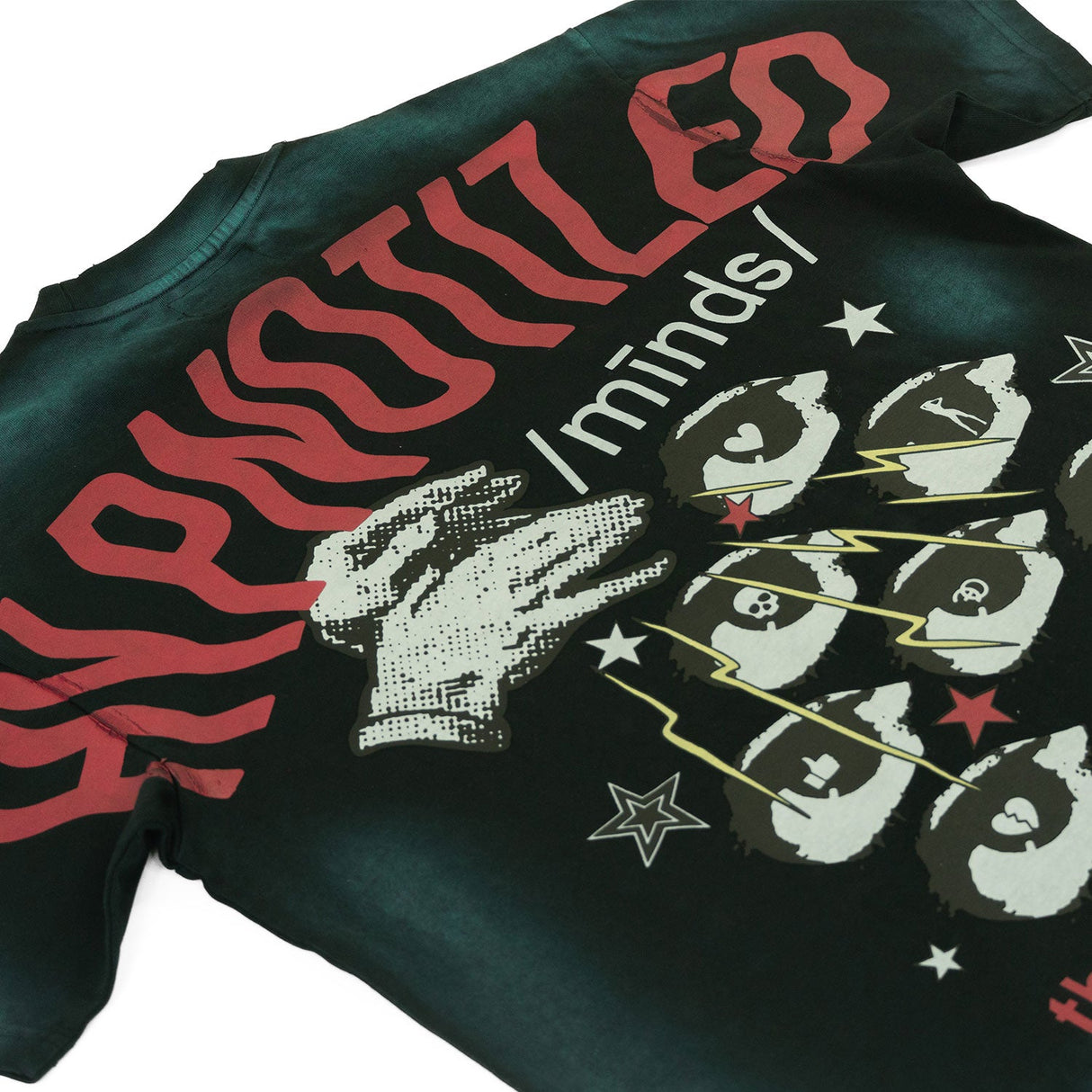 Frost Design F199 Finesse Acid Wash Oversized Tee - Black