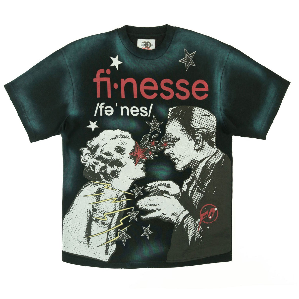 Frost Design F199 Finesse Acid Wash Oversized Tee - Black