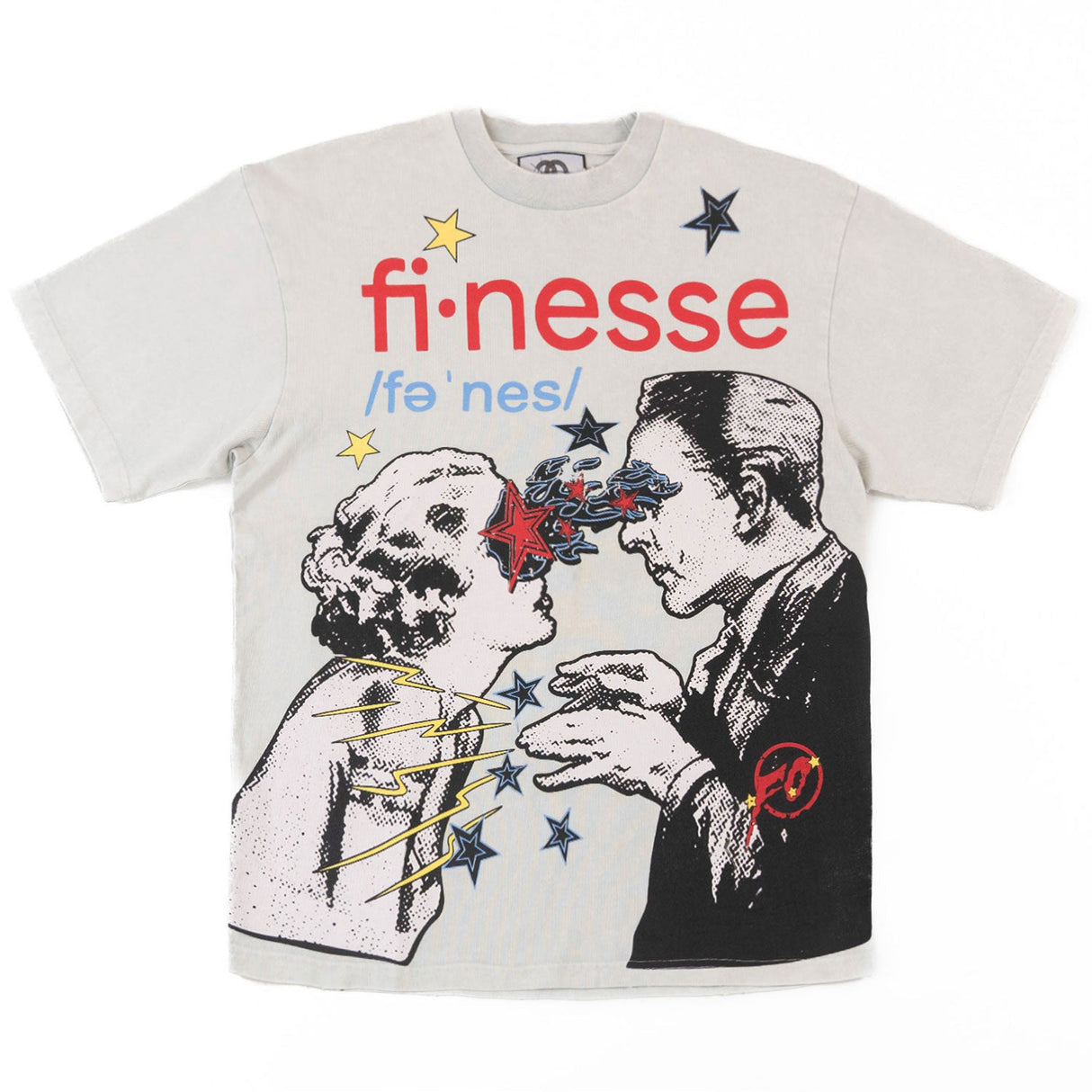 Frost Design F199 Finesse Acid Wash Oversized Tee - White