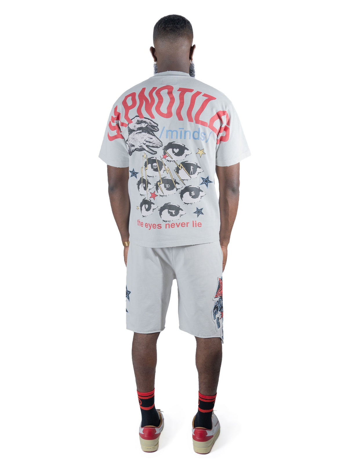 Frost Design F696 Finesse Acid Wash Shorts - White