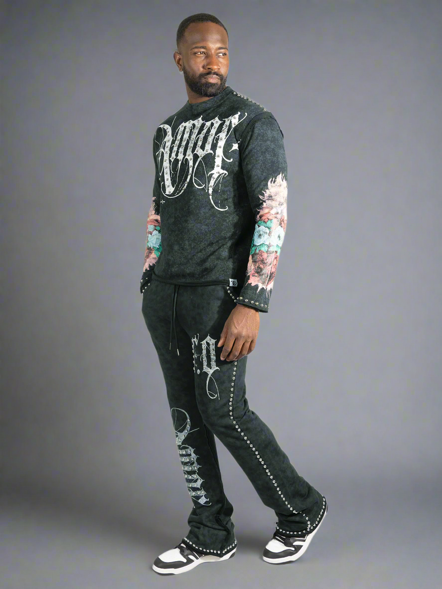 Frost Original Set | F4226 Amor Jogging Set - Black