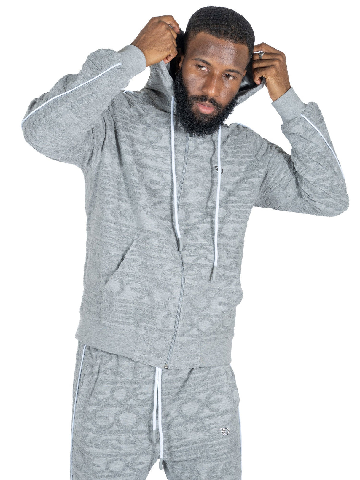 Frost Original F4378 Baroque Burn Out Terry Set - Gray