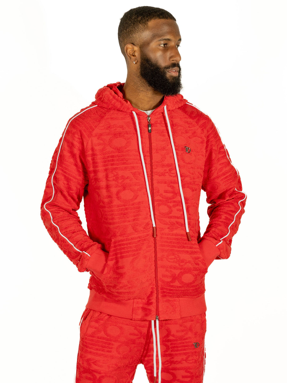 Frost Original F4378 Baroque Burn Out Terry Set - Red