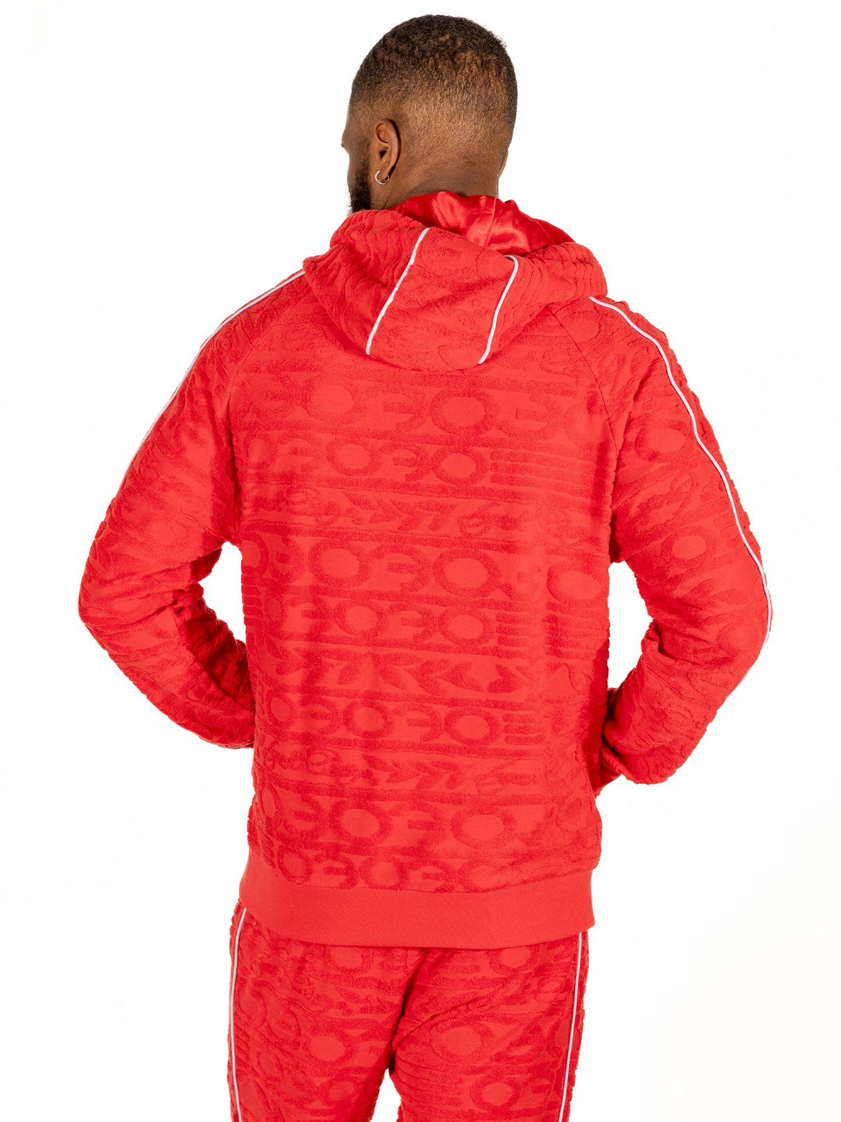 Frost Original F4378 Baroque Burn Out Terry Set - Red