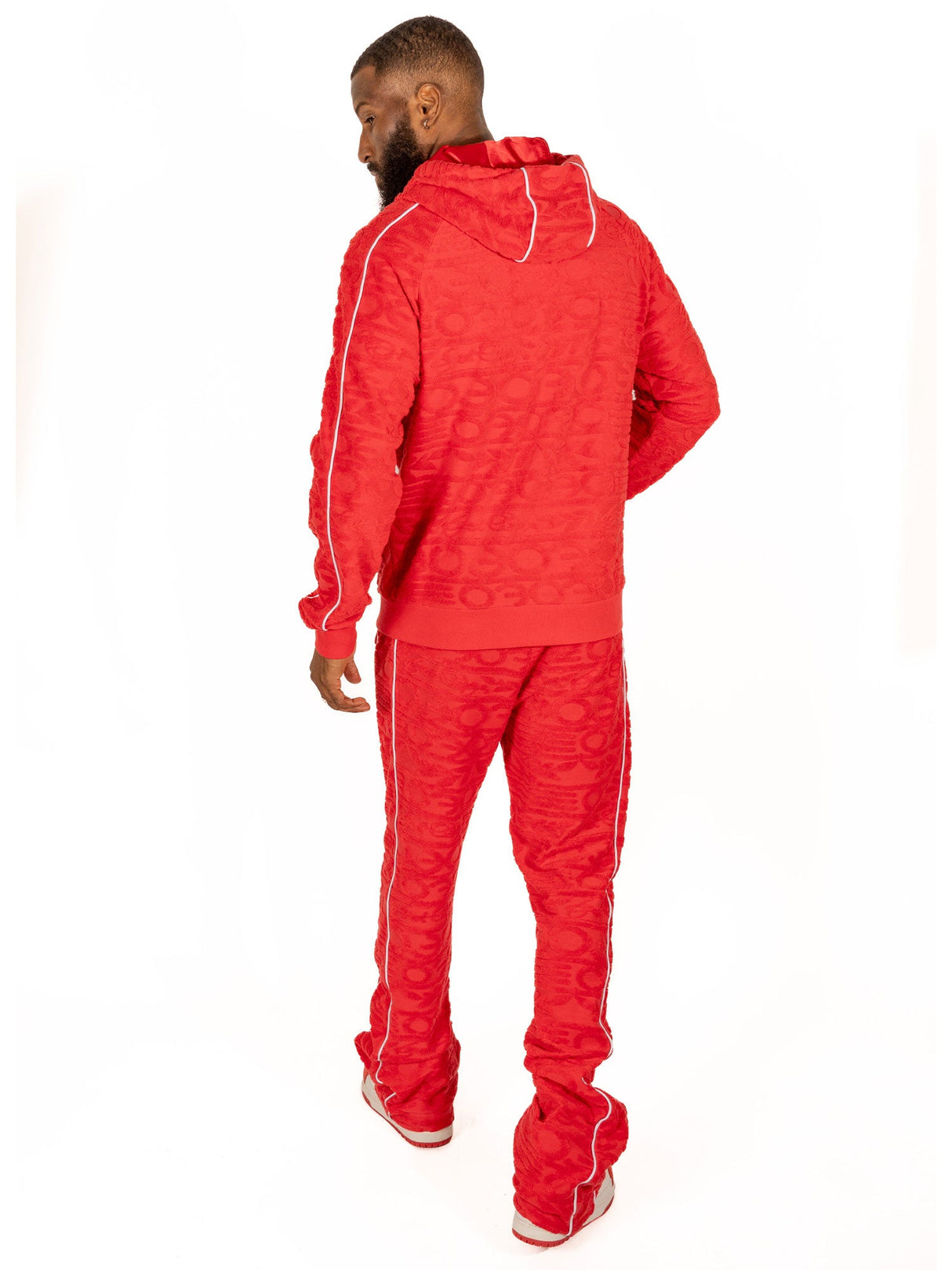 Frost Original F4378 Baroque Burn Out Terry Set - Red