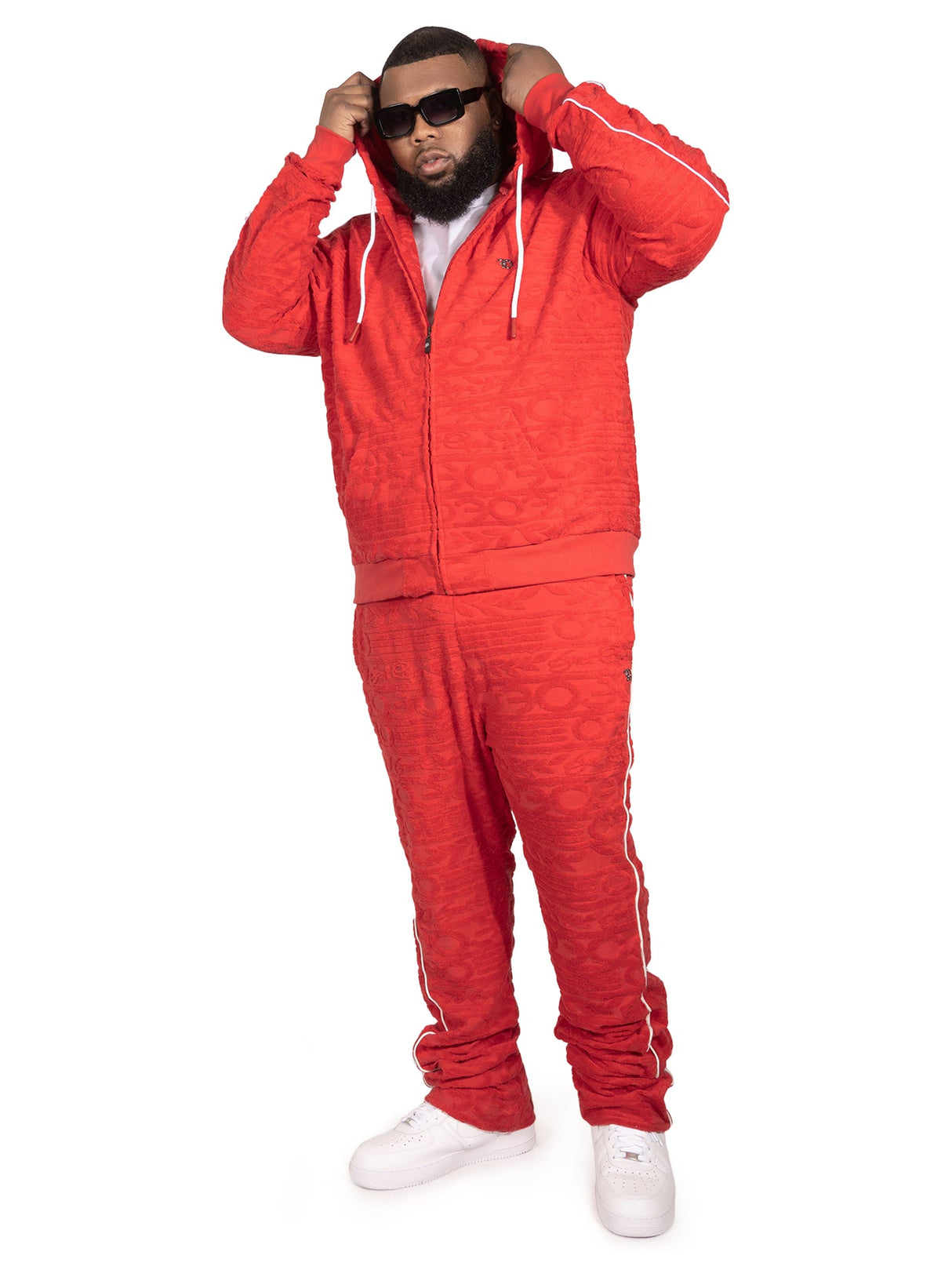 Frost Original F4378 Baroque Burn Out Terry Set - Red