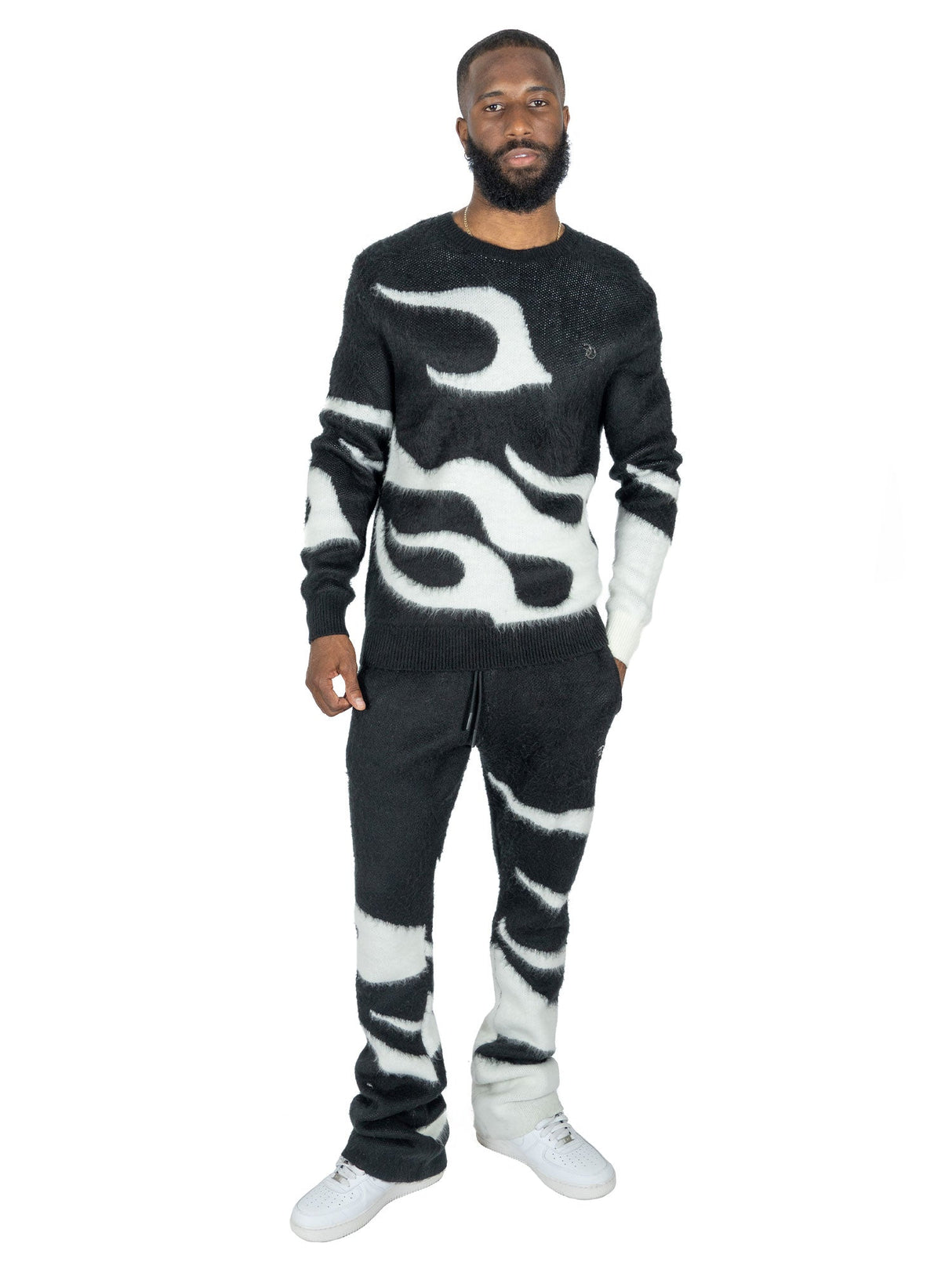 Frost Original F4440 Bando Brushed Knit Set - Black