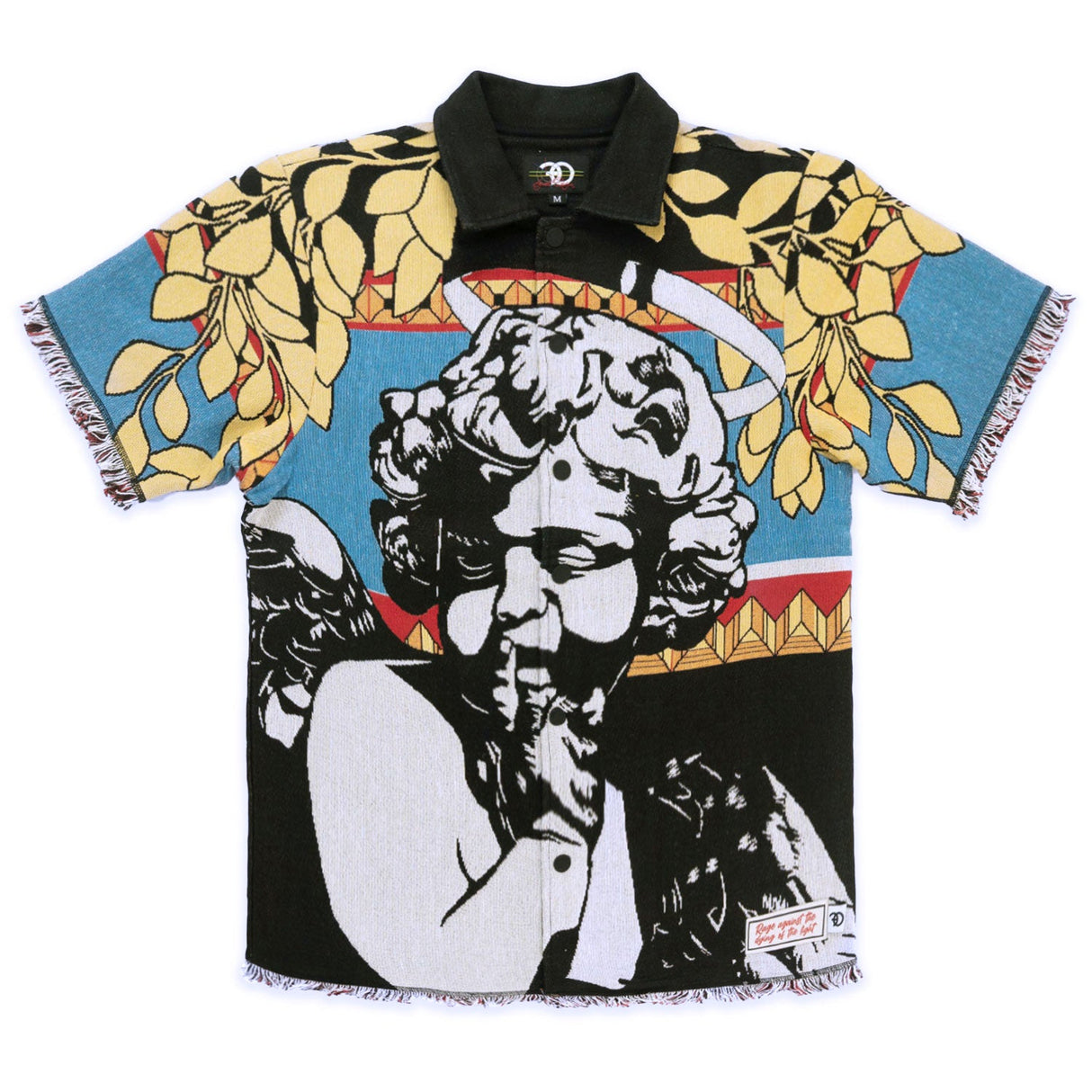 Frost Design F530 The SAINT Tapestry Oversized Button-down Shirt - Black