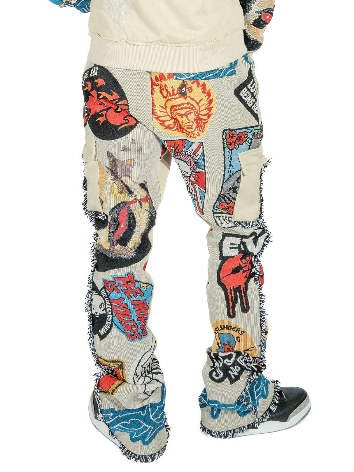 Frost Design F1755 Brave Heart Tapestry Stacked Pants - Oat