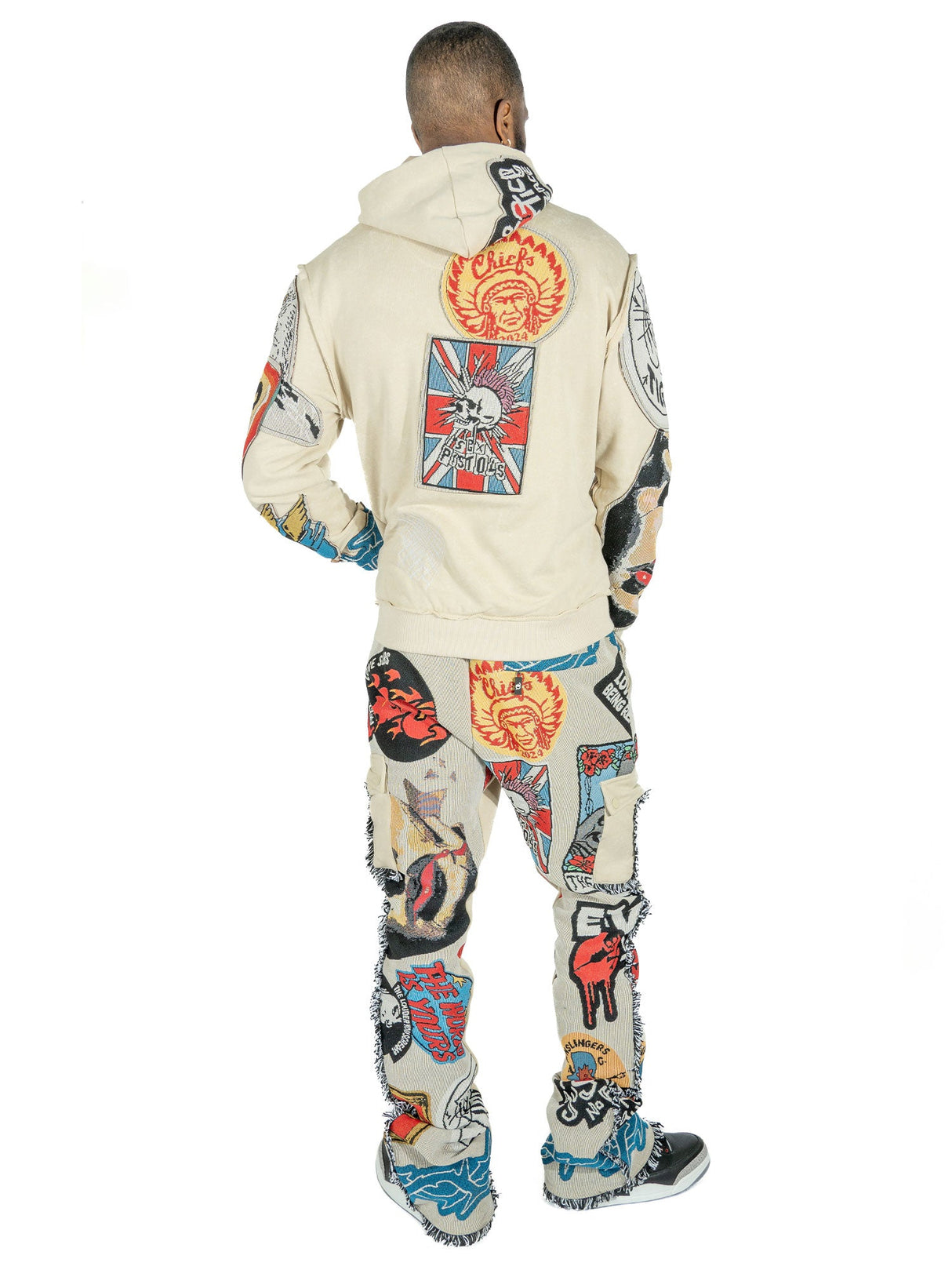 Frost Design F1755 Brave Heart Tapestry Stacked Pants - Oat