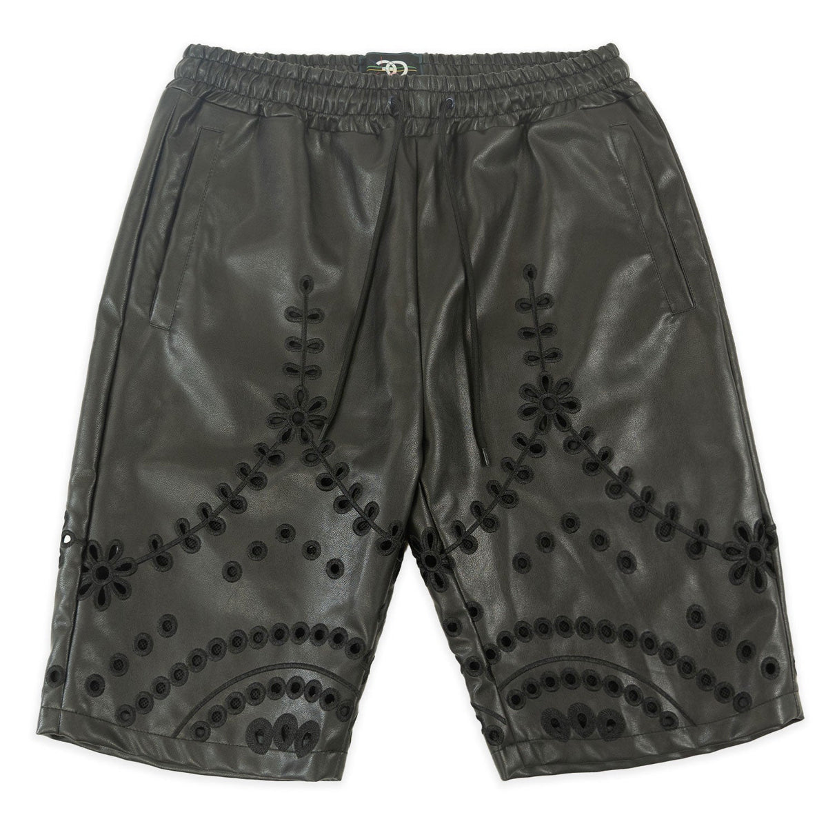 Frost Design F601 Cashay Vegan Leather Shorts - Black