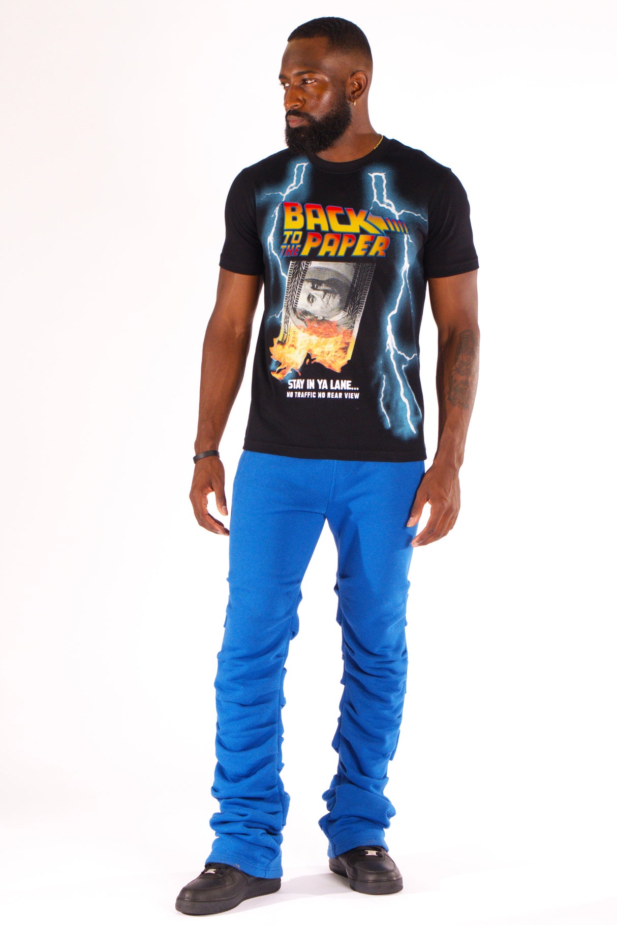 FROST DESIGN F6220 Malik Stacked Sweatpants - Royal