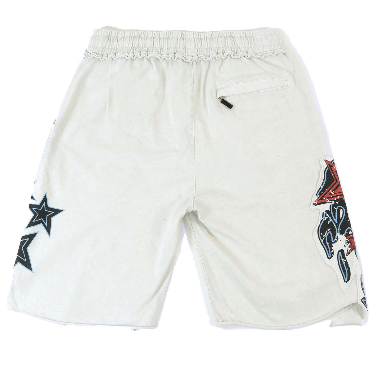 Frost Design F696 Finesse Acid Wash Shorts - White