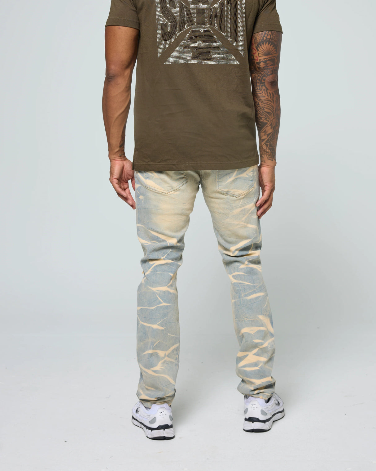 Fwrd Rhinestone Slim Fit Jeans Multi Colors