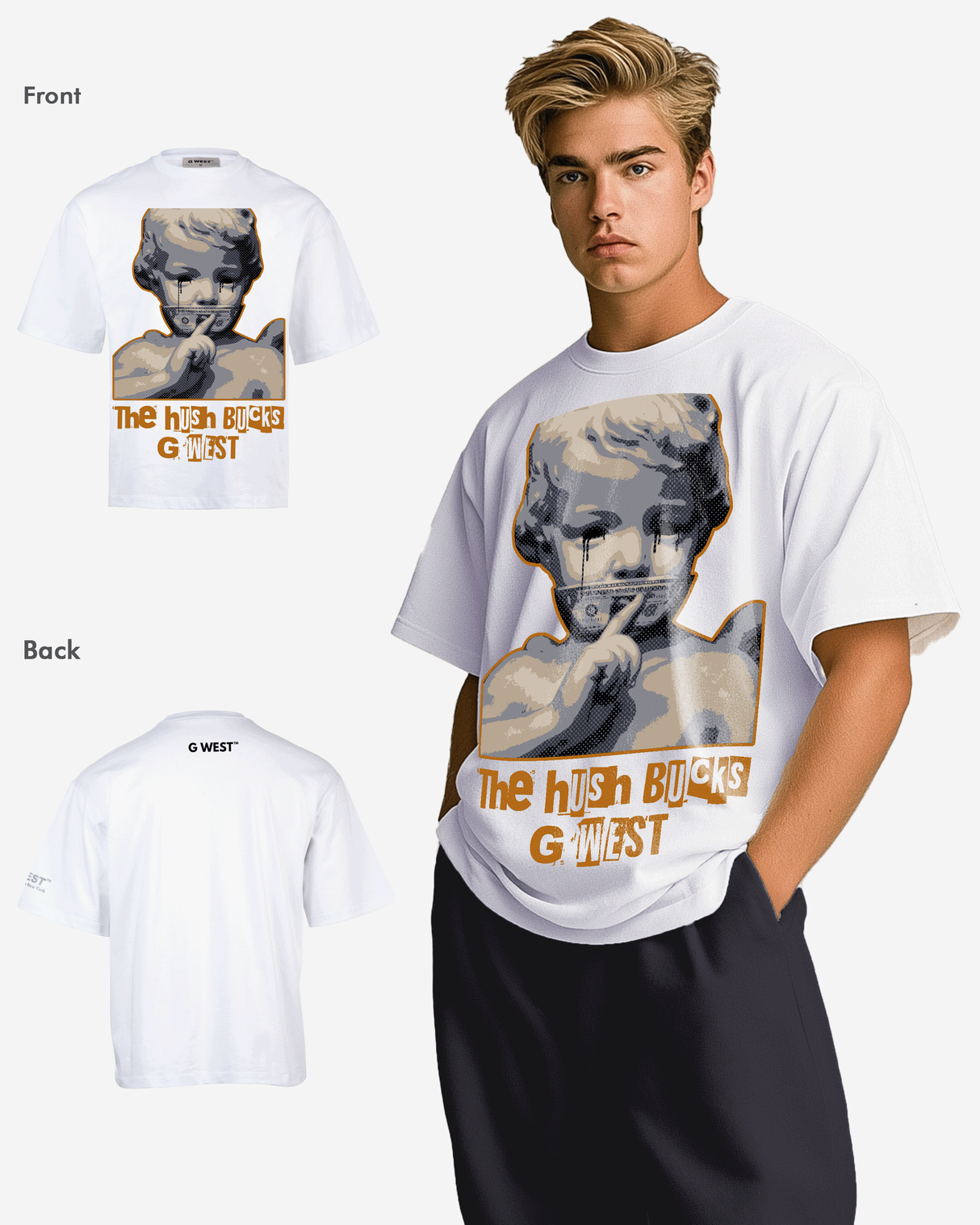 G-WEST The Hush Bucks Oversized Tee