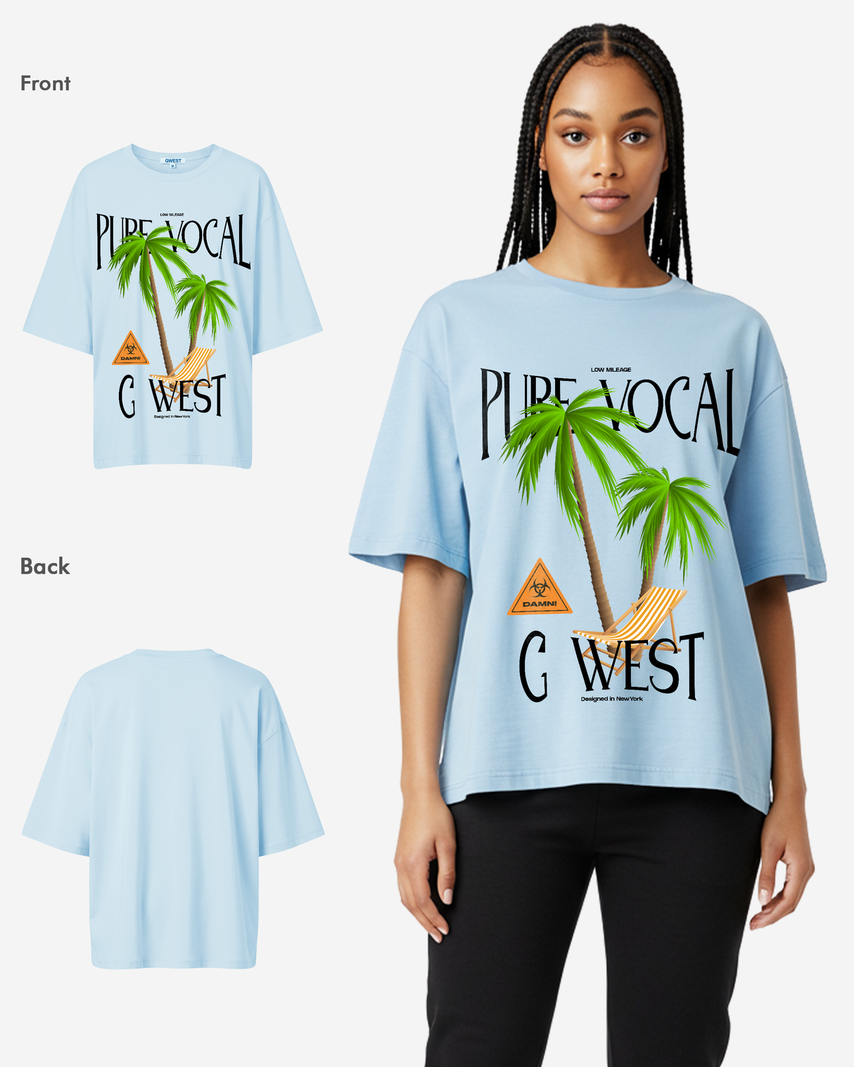 G West Oversized Pure Vocal T Shirt  - WOMEN