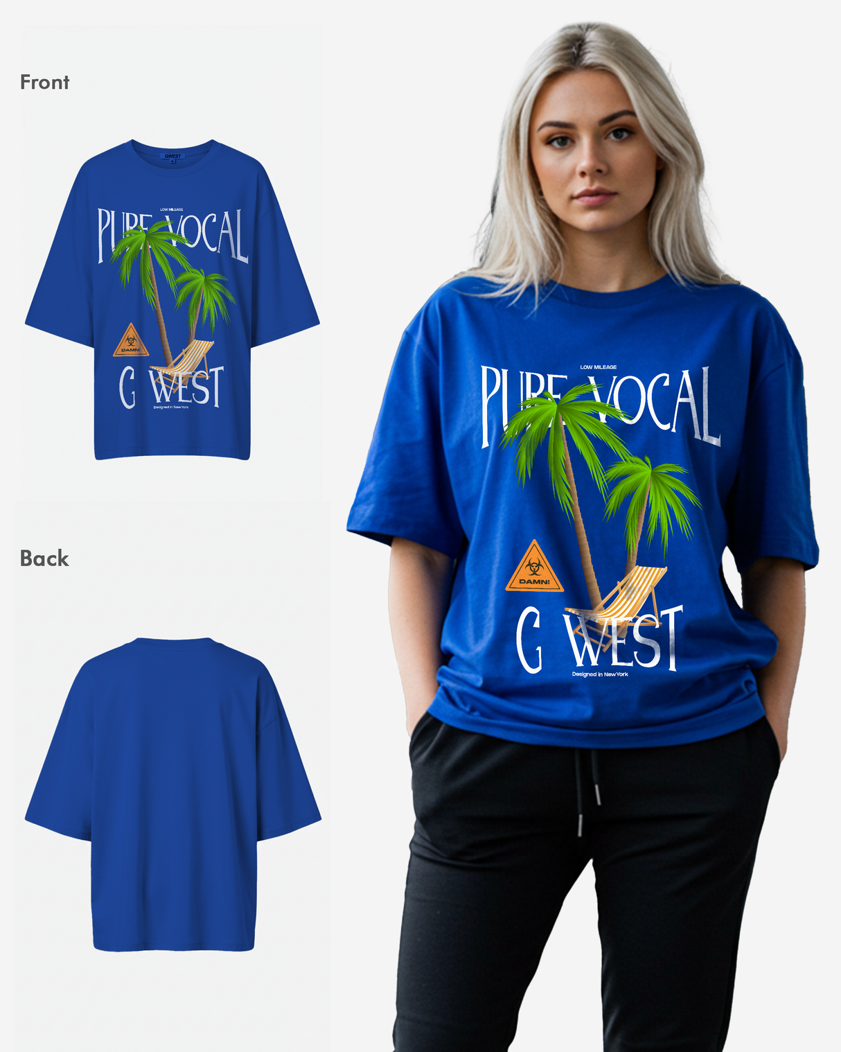 G West Oversized Pure Vocal T Shirt  - WOMEN